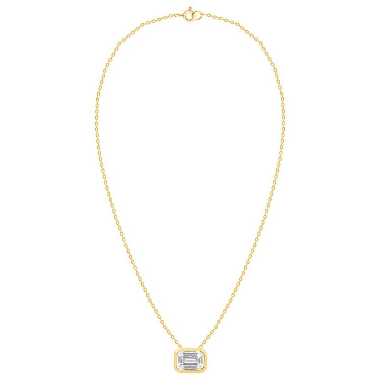 Nova Star(R) 1ctw. Emerald Lab Grown Diamond Solitaire Pendant