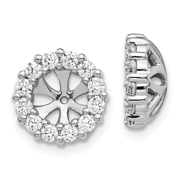 Diamond Classics&#40;tm&#41; White Gold Earring Stud Jackets - image 