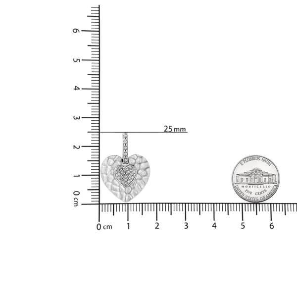 Haus of Brilliance Sterling Silver 1/10ctw. Diamond Heart Pendant