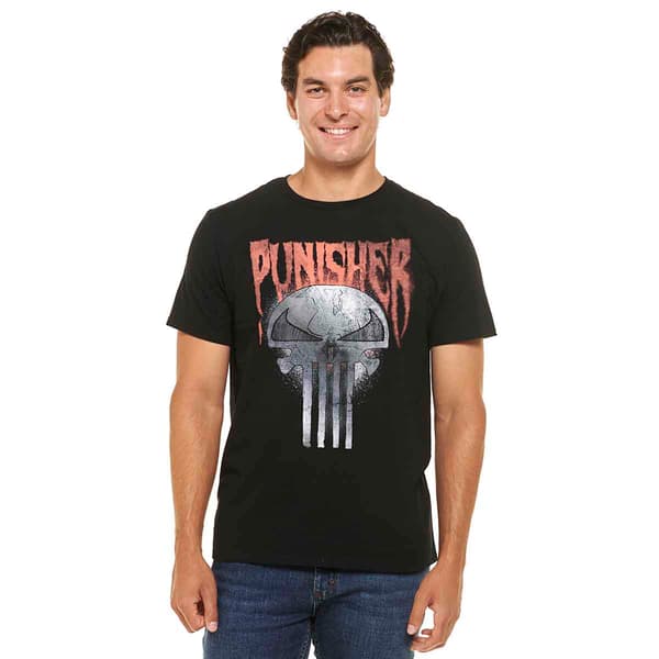 Young Mens Marvel Punisher Short Sleeve Graphic Tee - image 