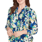 Womens Ruby Rd. Fall Flair Pleated Button Front Floral Blouse - image 5