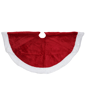 Northlight 48in. Velveteen Christmas Tree Skirt with White Trim - image 2