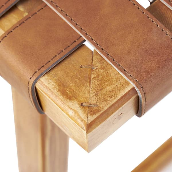 9th & Pike® Rustic Brown Wood Bar Stool