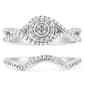 Haus of Brilliance Sterling Silver 1/6ct. Diamond Bridal Set - image 1