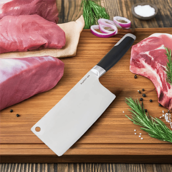 BergHOFF Leo Graphite 7in. Forged Stainless Steel Cleaver, Black