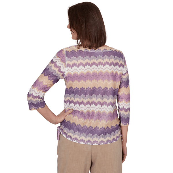Petite Alfred Dunner Grand Bazaar Ripple Stripe Blouse