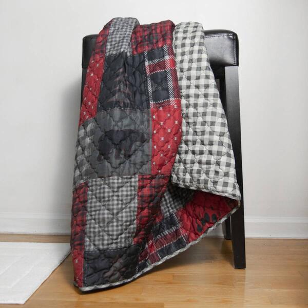 Donna Sharp Red Forest Throw Blanket - image 