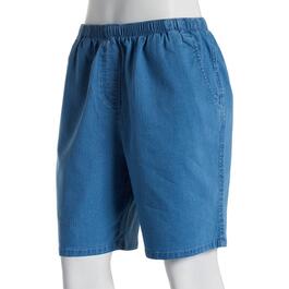 Plus Size Components 8in. Denim Pull On Shorts