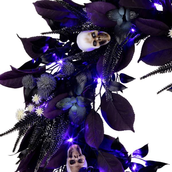 National Tree 26in. Artificial Floral Mini Skull Wreath