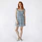 Juniors No Comment Blue Floral Ruffle Tiered A-Line Dress - image 1