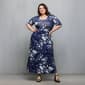 Plus Size 24/7 Comfort Apparel Purple Floral A-Line Maxi Dress - image 5