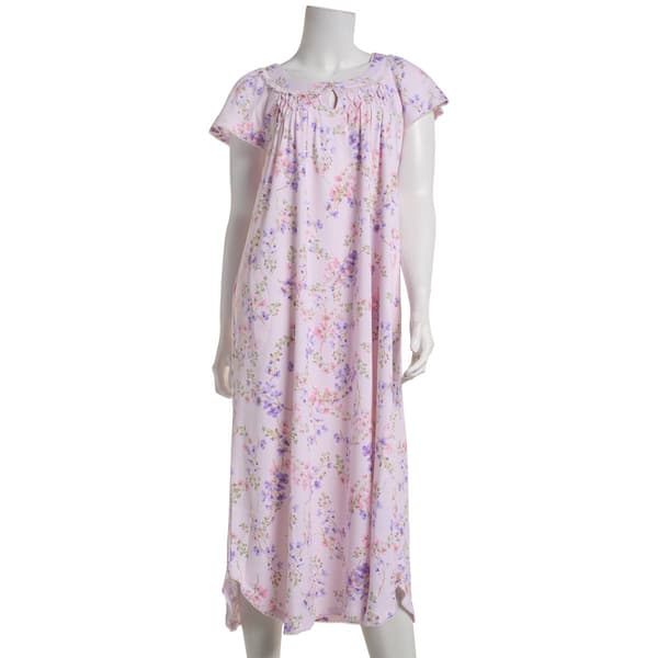 Womens Miss Elaine Watercolor Floral Ballet Nightgown