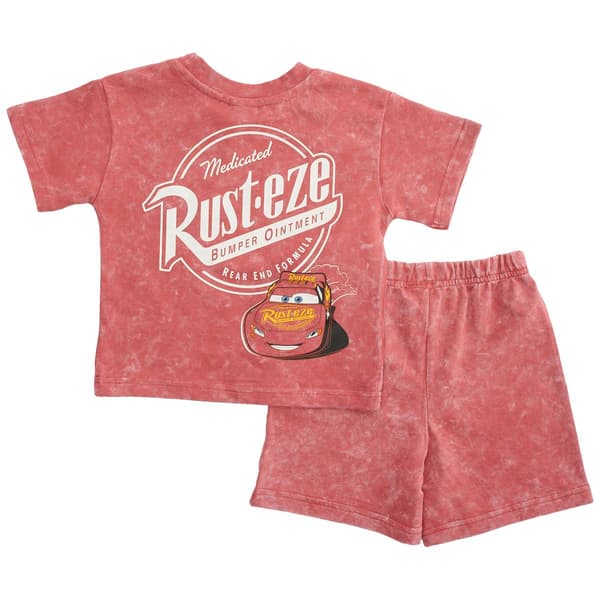 Toddler Boy Disney Pixar Cars™ McQueen Faded Tee & Shorts Set