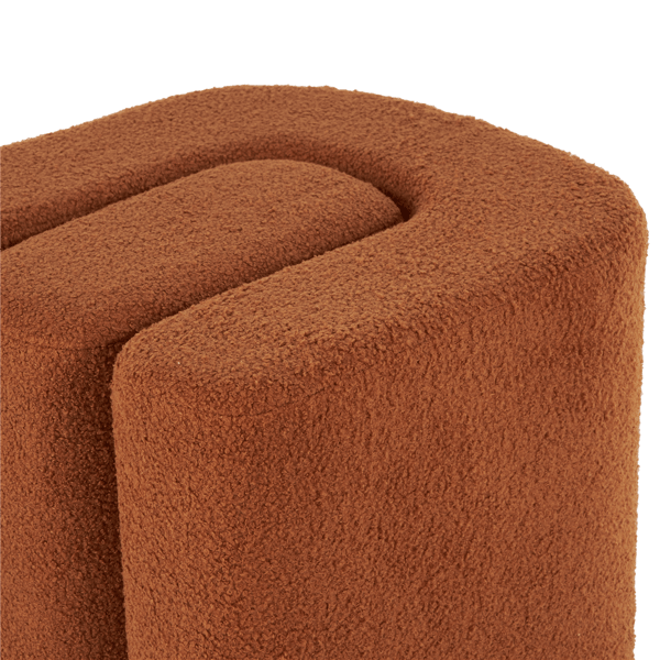 9th & Pike® Contemporary Copper Polyester Ottoman