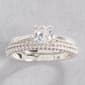 Ashley Cooper(tm) Silver-Tone Round Clear Stone & Pave Band Ring - image 1