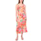 Petite MSK Abstract Floral Challis Smock Back Midi Dress - image 1