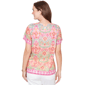 Womens Ruby Rd. Hothouse Florals Short Sleeve Damask Tee - image 2
