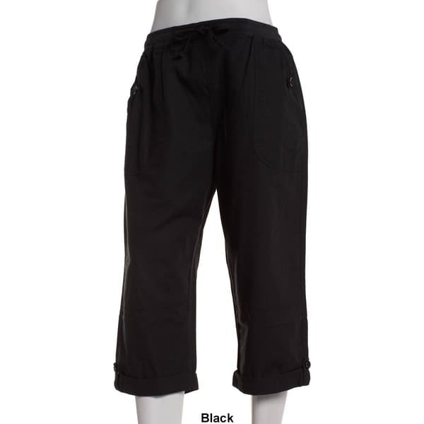 Womens Jordana Rose Rib-Knit Waist Capri Pants