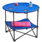 28in. Folding Quad Table with Shelf - image 1