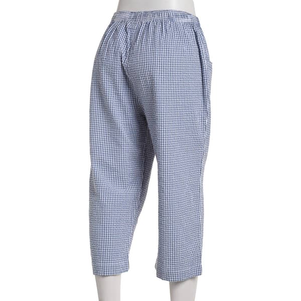Womens Jordana Rose Gingham Seersucker Capri Pants