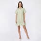 Womens Emily Daniels Short Sleeve Ruffle Trim Stripe Shirtdress - image 1