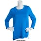 Womens Retrology Crew Neck Button Sleeve Side Slit Sweater - image 24