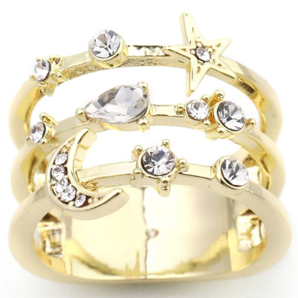 Ashley Cooper(tm) Gold Celestial Faux Stack Ring - image 