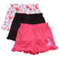 Girls (7-12) BTween® 3pk. Ruffled Cow Girl & Floral Shorts - image 2