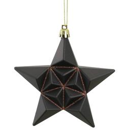DAK 12ct. Matte Glittered Star Christmas Ornaments