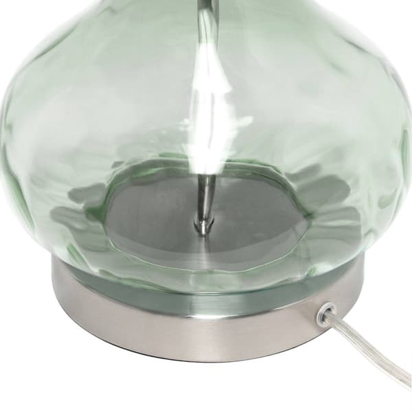 Lalia Home Classix 23.25in. Ripple Curvy Colored Glass Table Lamp
