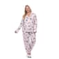Plus Size White Mark 2pc. Long Sleeve Dotted Floral Pajama Set - image 7
