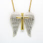 Gianni Argento Diamond Cross and Wings Pendant - image 1