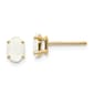 Gemstone Classics&#40;tm&#41; Yellow Gold 6mm. Opal Stud Earrings - image 1