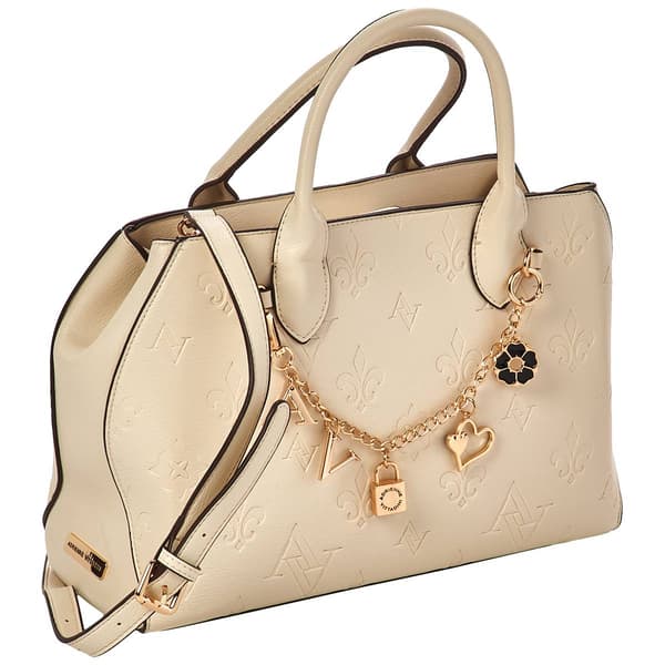Adrienne Vittadini Bella Embossed Charm Satchel