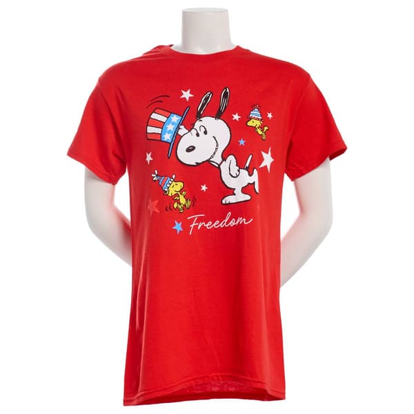 Juniors Hybrid Peanuts™ Snoopy & Woodstock Freedom Boyfriend Tee