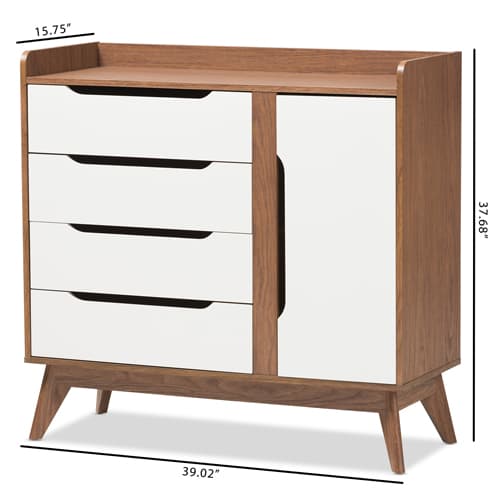 Baxton Studio Brighton Storage Shoe Cabinet