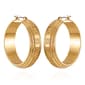 GUESS Embossed Logos Gold-Tone Hoop Earrings - image 2