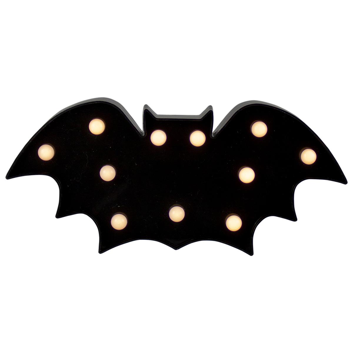 Open Video Modal for Northlight Seasonal Black Bat Halloween Marquee Decor