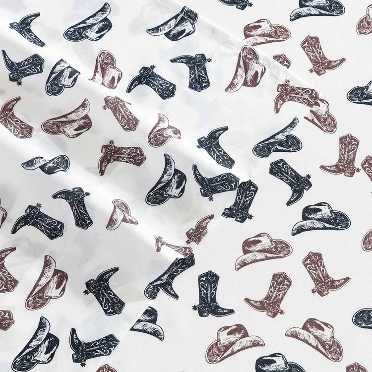 Wrangler Boots N Hats Microfiber Sheet Set