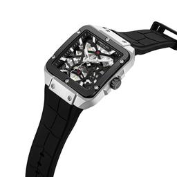 Mens Kenneth Cole® New York Skeleton Automatic Silcone Watch