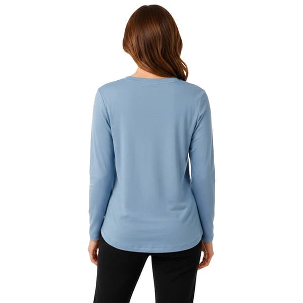 Womens René Rofé® Rhinestone Buttons Henley Pajama Tee