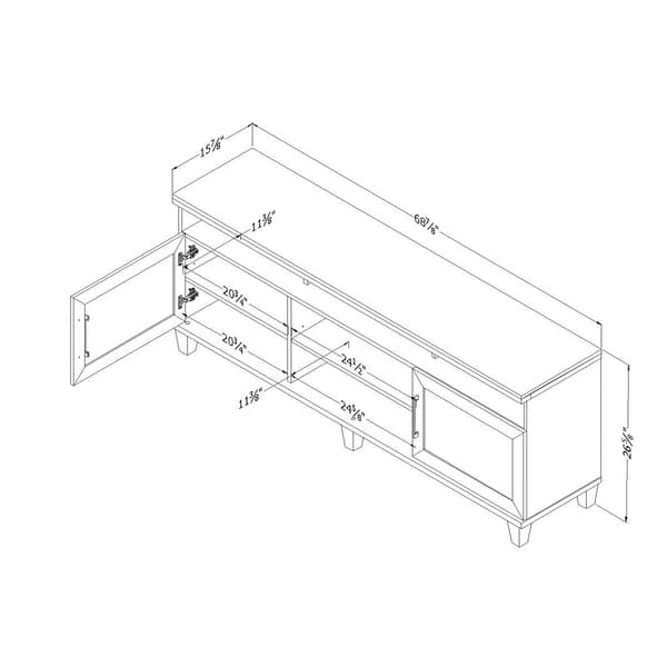 South Shore Adrian Black Oak TV Stand