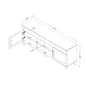South Shore Adrian Black Oak TV Stand - image 7
