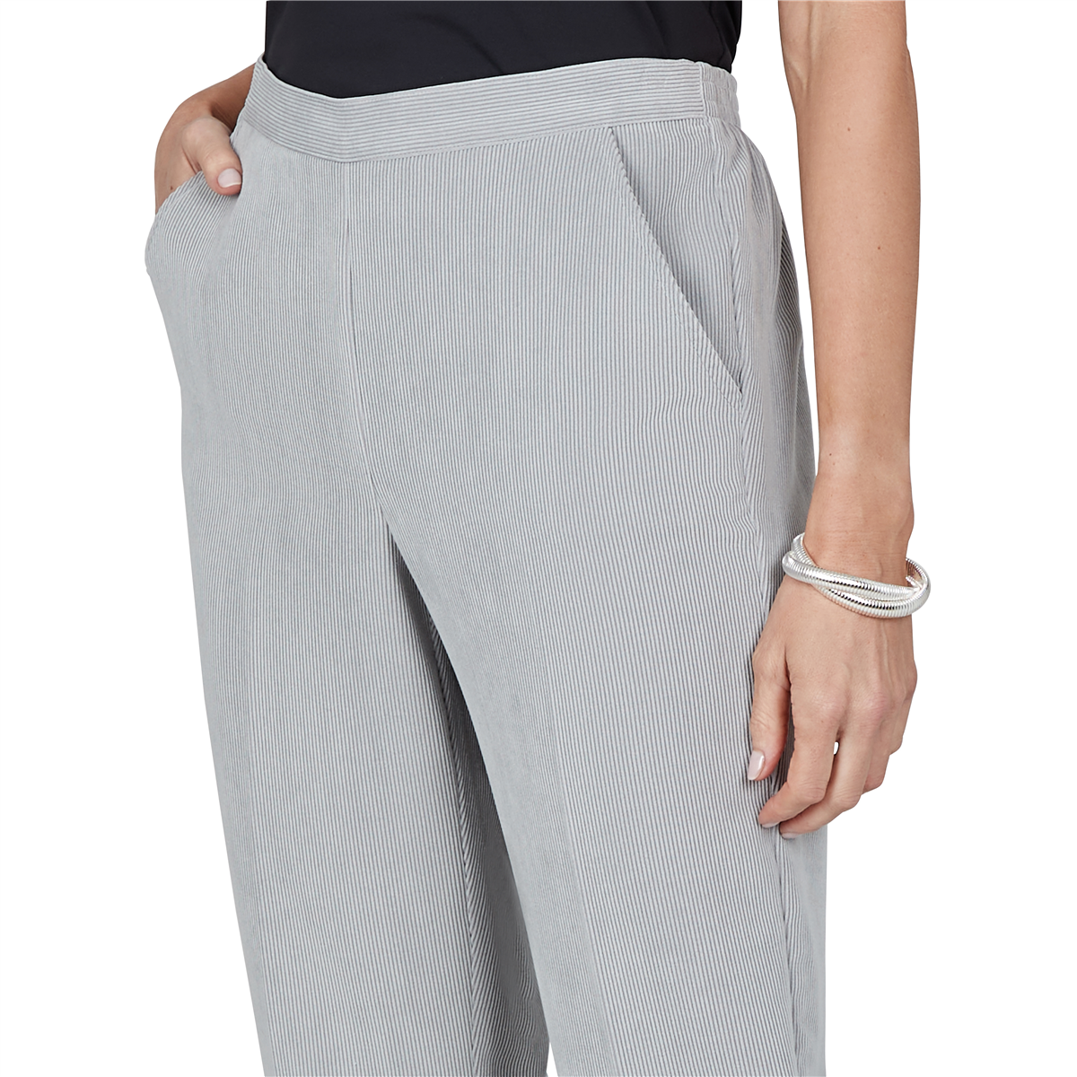 Petite Alfred Dunner Vail Knit Corduroy Pants - Average Length