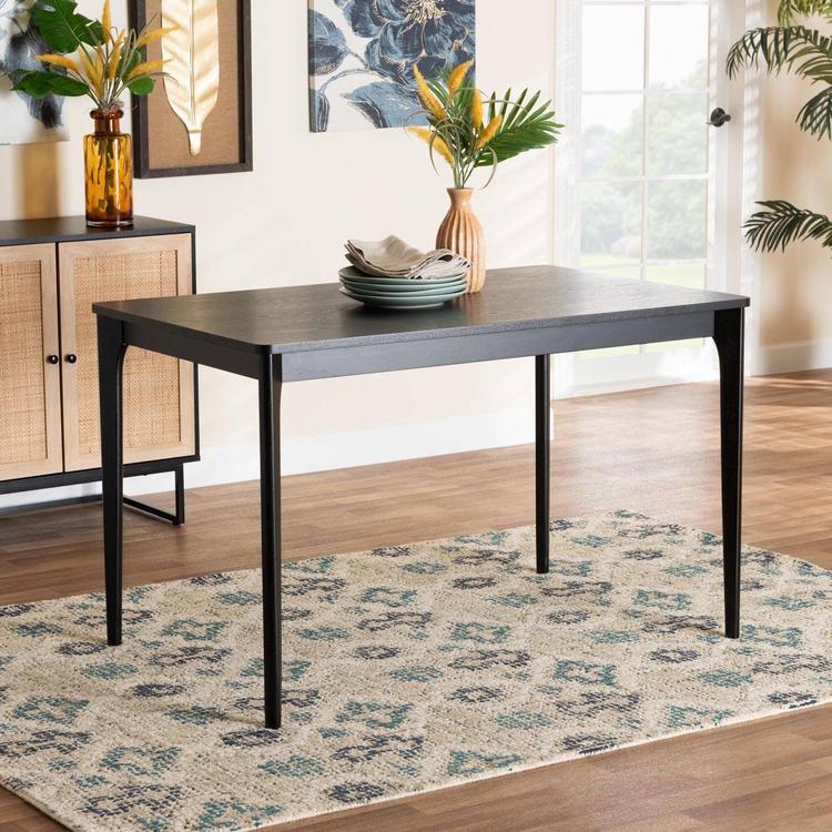 Baxton Studio Sherwin Mid-Century Modern Wood Dining Table