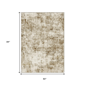 HomeRoots Modern Brown & Ivory Abstract Washable Area Rug - image 2