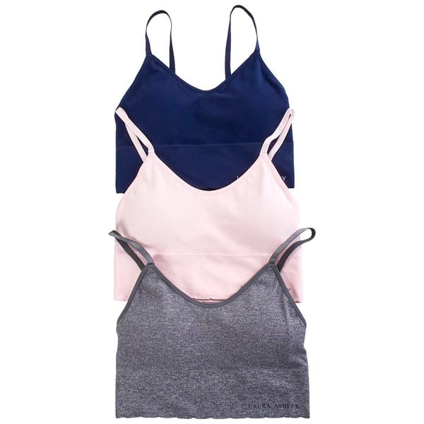 Womens Laura Ashley 3pk. Seamless Rib Longline Bra LS6812-3PKE - image 