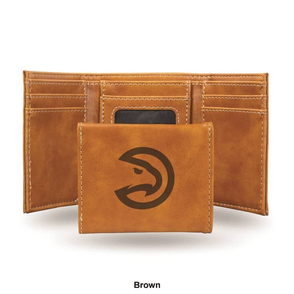 Mens NBA Atlanta Hawks Faux Leather Trifold Wallet
