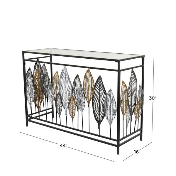 9th & Pike® Black Metal Contemporary Console Table