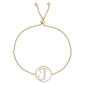Accents by Gianni Argento Diamond Plated Initial J Gold Bracelet - image 1